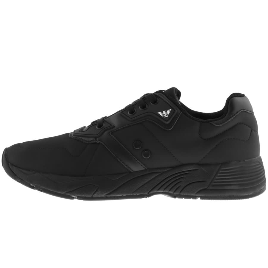 Alternative Image for ProductEmporio Armani Logo Trainers Black1